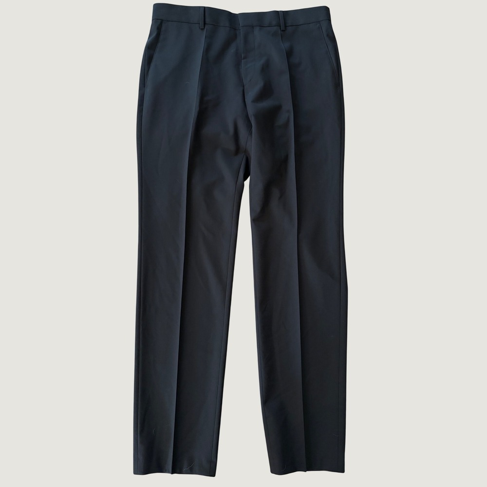 Hugo Boss H-Genius-MM-224 Black Slim Fit Virgin Wool Dress Pants Mens 34R IT 50 - Picture 3 of 16